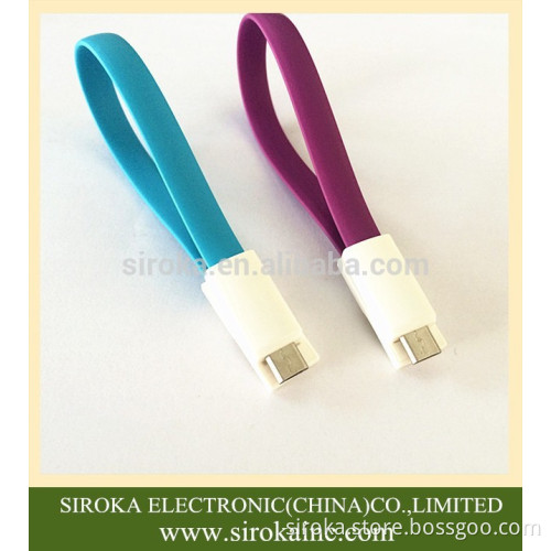 High quality soft flat magnetic USB 2.0 cell phone charger cable V8 USB data cable for Android smartphone